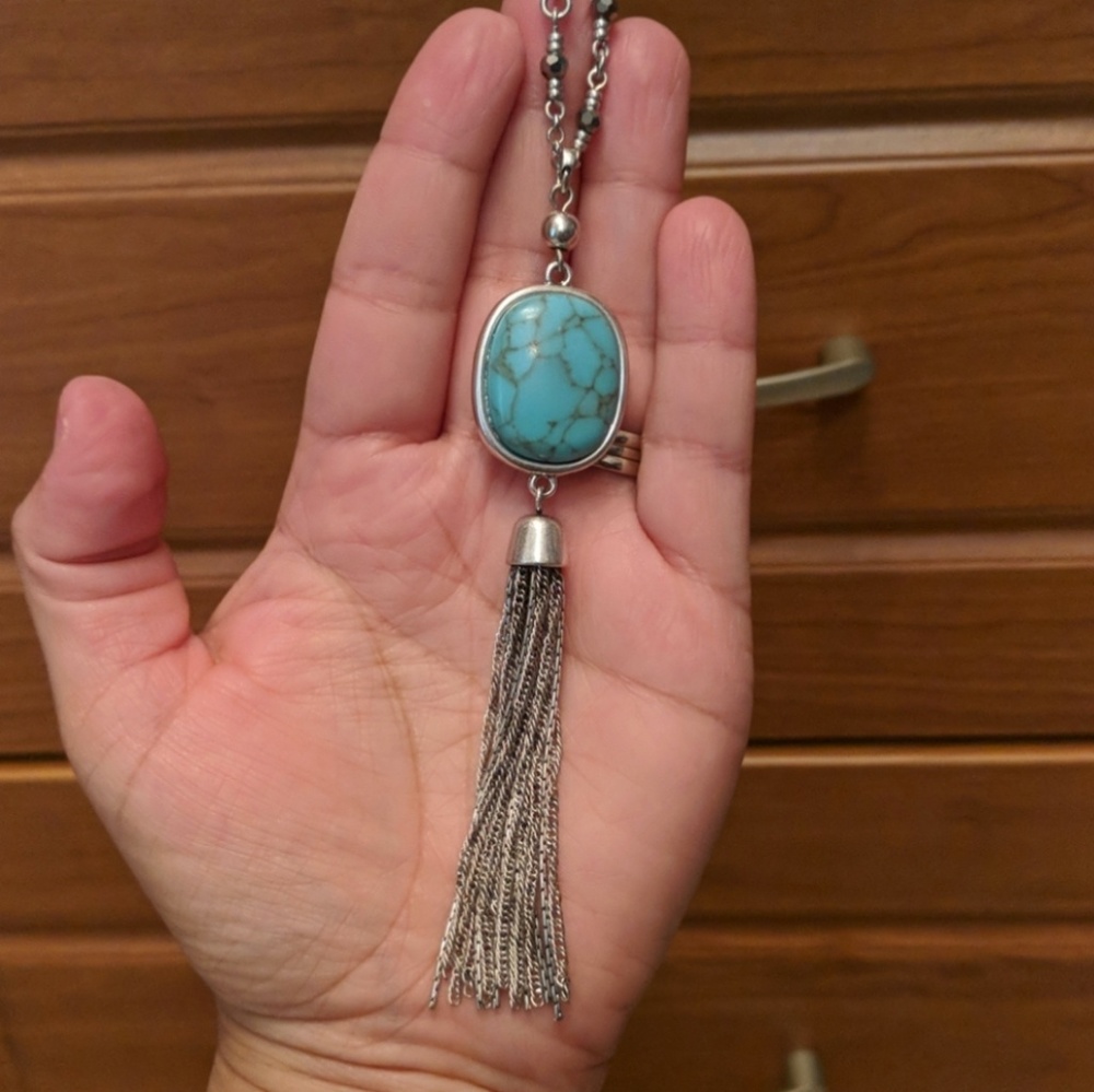 Lucky Brand reversible tassel necklace